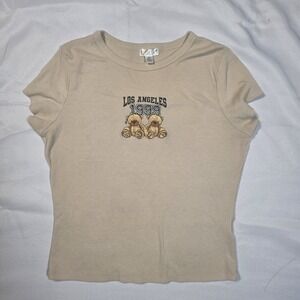 Y2K ORANGE Kiss Graphic T Shirt  Size XL